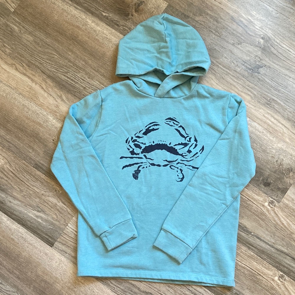 J. Crew Crewcuts Light Blue Crab Graphic Hoodie